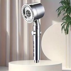 high pressure water saving filter shower head with spray modes, handheld design, one button stop, bathroom accessories