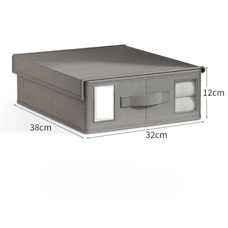 Creative 4Piece Bed Sheet Storage Box Set Fabric Organizer For Wardrobe Blanket Quilt Covers 9