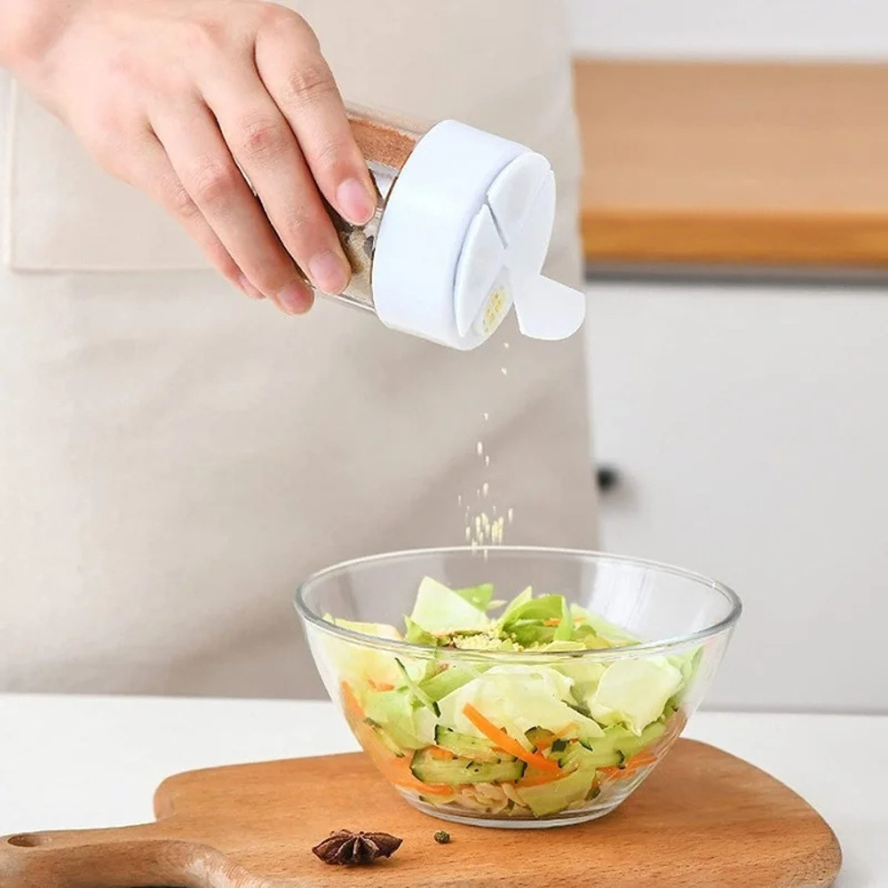 Plastic Seasoning Jar Spice Container Bottle With Salt And Pepper Shaker For BBQ Camping Kitchen C 4