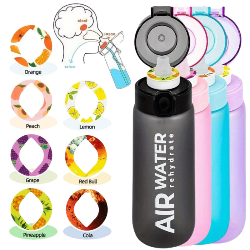 750ml 25oz Fruit Flavor Water Bottle With 7 Pods Ideal For Sports Fitness Outdoor Activities 0