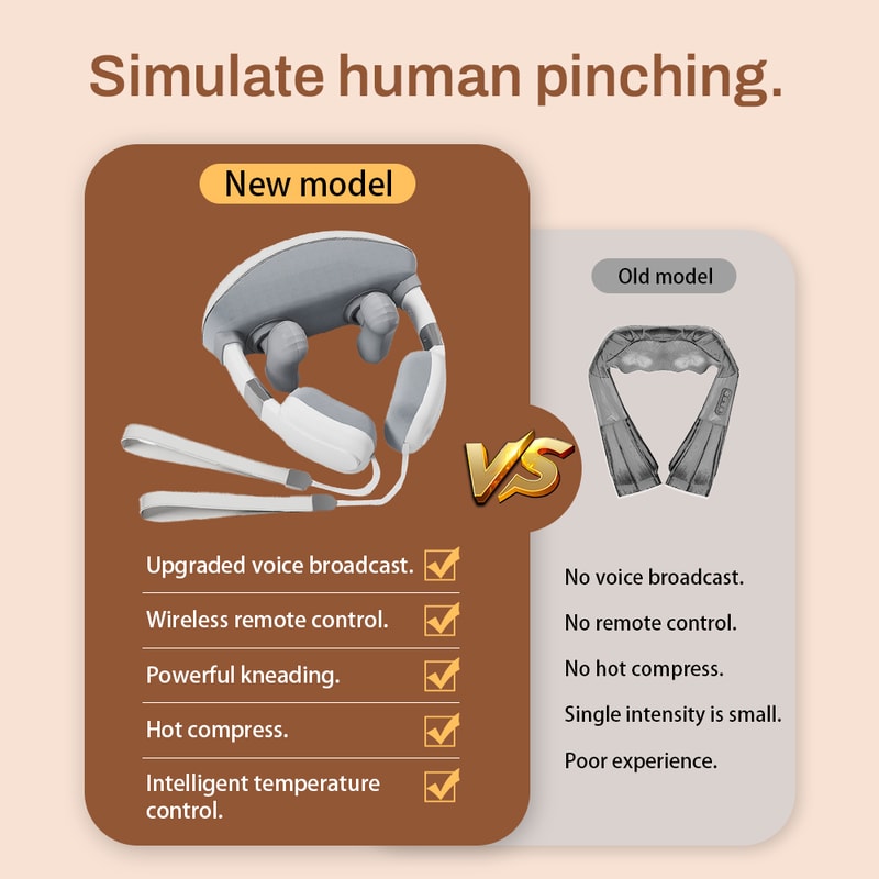 Fully Wrapped Shoulder & Neck Massage Shawl, Simulated Finger Multifunctional Massager with Adjustable Gears, Heating