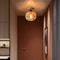 Retro LED Bamboo Woven Ceiling Lamp For Corridor Aisle Living Room Decorative Woven Lamps Natural 2