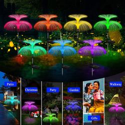 waterproof 7color changing outdoor lamp solar jellyfish lights for garden pathway lawn landscape decor
