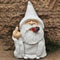 Funny White Beard Old Man Smoking Statue Resin Garden Gnome Ornament With Middle Finger Scissors H 0