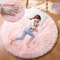 Fluffy White Round Rug Mat Super Soft Plush Carpets For Bedroom Living Room Kid Room Salon Thick Pi 0