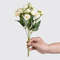 Artificial Flower Head Fork Silk Rose for Wedding Bridal Bouquet, Christmas Wreath, Vase Decor, Home Bonsai & DIY Craft
