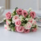 Artificial Flower Head Fork Silk Rose for Wedding Bridal Bouquet, Christmas Wreath, Vase Decor, Home Bonsai & DIY Craft