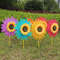 Garden Yard Decor Colorful Sunflower Windmill Wind Turbine for Outdoor Camping, Picnic, Lawn Party Decoration Spinner