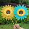 Garden Yard Decor Colorful Sunflower Windmill Wind Turbine for Outdoor Camping, Picnic, Lawn Party Decoration Spinner
