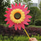 Garden Yard Decor Colorful Sunflower Windmill Wind Turbine for Outdoor Camping, Picnic, Lawn Party Decoration Spinner