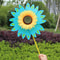 Garden Yard Decor Colorful Sunflower Windmill Wind Turbine for Outdoor Camping, Picnic, Lawn Party Decoration Spinner
