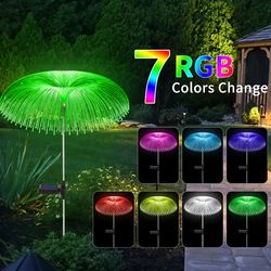 outdoor color changing solar jellyfish garden lights for christmas, halloween parties, holiday yards, pathways