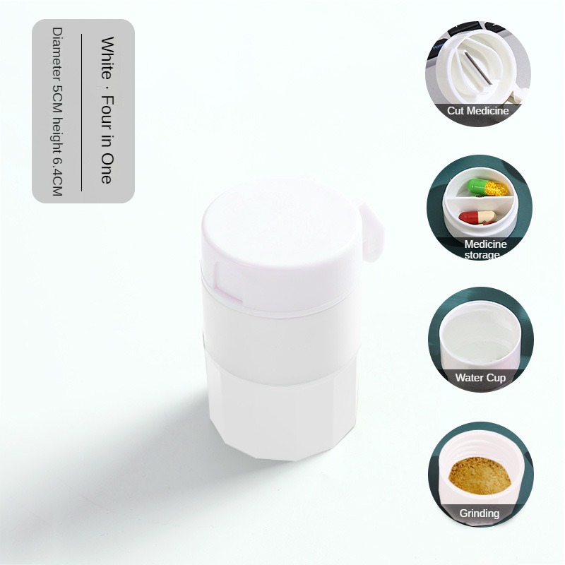 Pill Cutter And Organizer Portable Medicine Slicer Box For Home Use Simple Tablet Divider And Stora 3