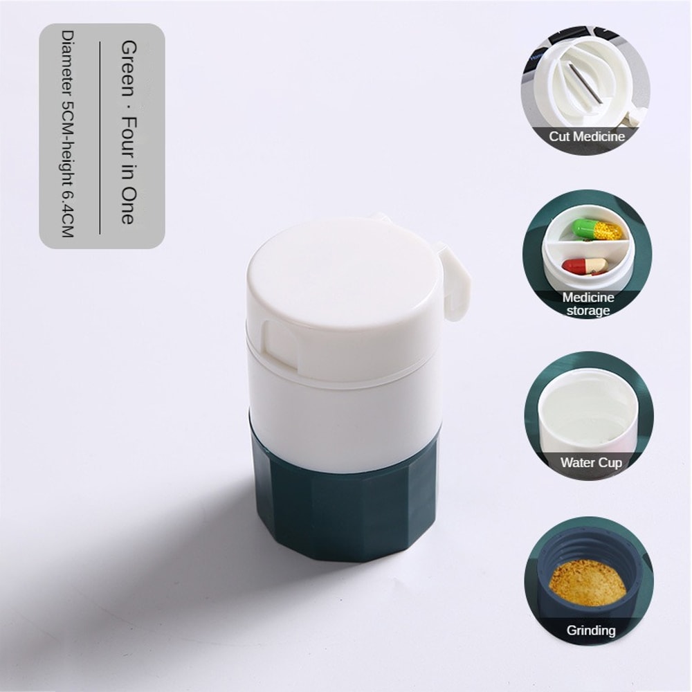 Pill Cutter And Organizer Portable Medicine Slicer Box For Home Use Simple Tablet Divider And Stora 7