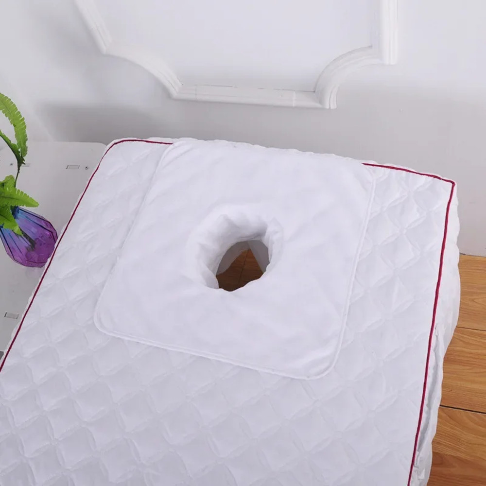 Premium Velvet Thickened Beauty SPA Massage Table Planking Face Towel with Face Berath Hole SPA Massage Bedspread
