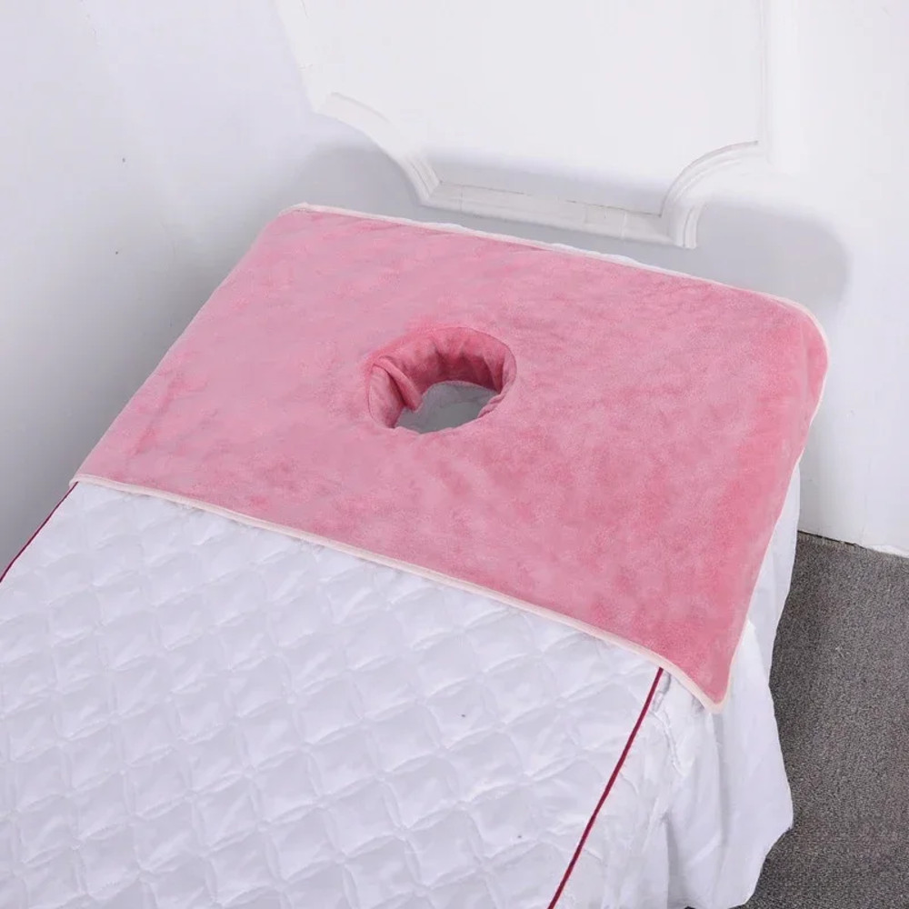 Thickened Beauty SPA Massage Table Planking Face Towel With Hole Bed Bandana Professional Soft Cott 10