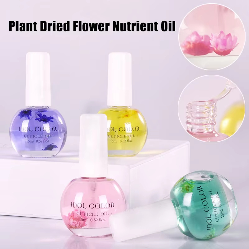 Moisturizing Dried Nutrient Nail Cuticle Oil, 8 Flowers Nail Nutrition Oil, Nail Care Repair Damaged Liquid Art Tool