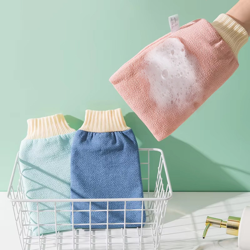 Exfoliating Bathing Glove For Back Scrub Dead Skin Removal Double Sided Body Massage Glove Deep Cl 1