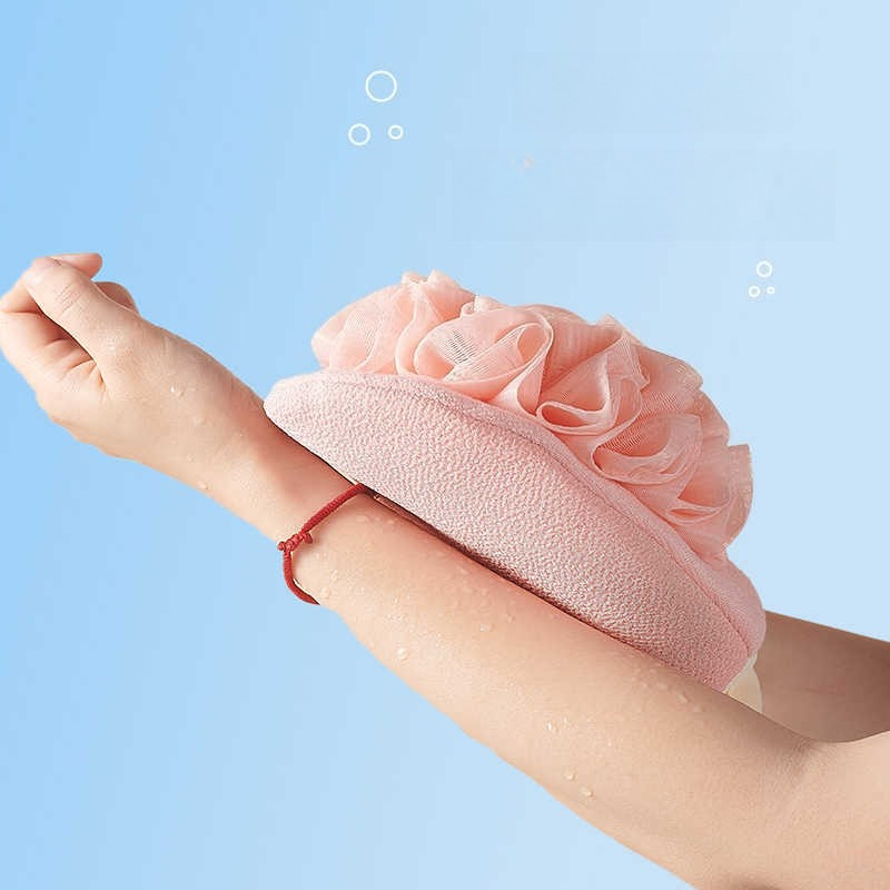 Exfoliating Gloves & Bath Flower, Body Cleaning Shower Ball, Body Scrubber, Bath Sponge Towel Bathroom Tool