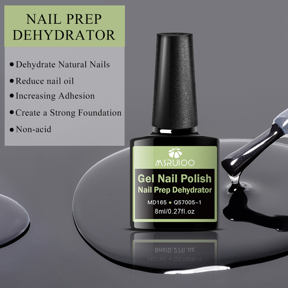 Nail Primer & Nail Prep Dehydrate, Base & Top Coat Gel Nail Polish, No Need UV LED Lamp, Professional Nail Art Varnish