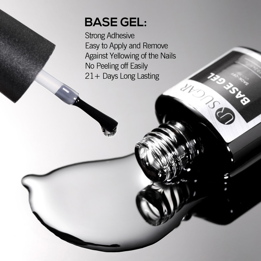 Clear Base Top Coat Luminous UV Gel Kit Semi Permanent Soak Off UV Gel Nail Polish LongLasting Mani 3