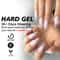 Clear Builder Nail Gel for Extension, Crystal Hard Constructor Gel, Self Leveling Poly Camouflage Base Nail Varnish