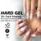 Clear Builder Nail Gel for Extension, Crystal Hard Constructor Gel, Self Leveling Poly Camouflage Base Nail Varnish