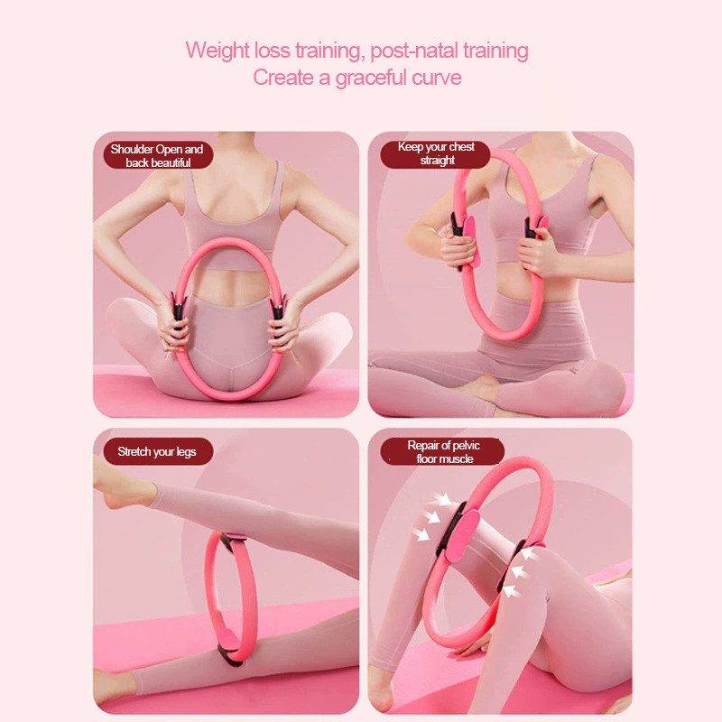 Yoga Pilates Ring Yoga Supplies Magic Ring Grip Pilates Ring For Full Body Fitness Toning 4