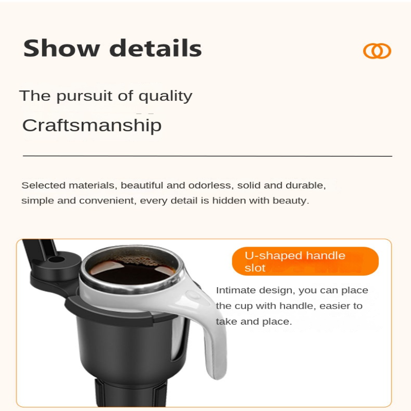 Universal Car Cup Holder Expander MultiFunction Drink Holder With Food Table Adjustable Base Tray F 5