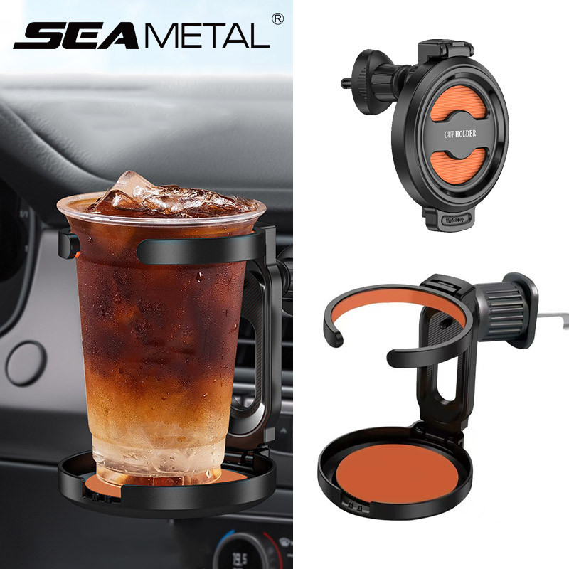 Foldable Car Cup Holder Air Outlet Vent Drink Rack Stand for Auto Water Bottles & Stable Car Organizer