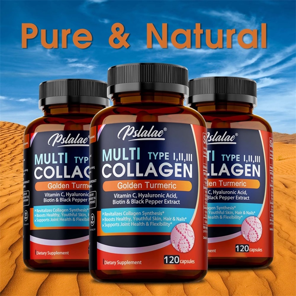 Multi Collagen Peptides Capsules With Biotin Hyaluronic Acid Supports Skin Hydration Hair Growth J 0