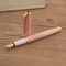Luxury Pen With Ink Metal Fountain Pen Pink Flowers F Nib Professional Office School Supplies Gift 2