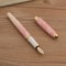 Luxury Pen With Ink Metal Fountain Pen Pink Flowers F Nib Professional Office School Supplies Gift 0