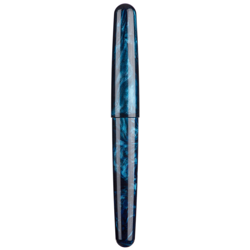 Fuliwen Resin Acrylic Fountain Pen, Blue Black Acrylic Nib, Elegant Ink Pen Luxury Gift for Business, Office