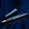 Fuliwen Resin Acrylic Fountain Pen, Blue Black Acrylic Nib, Elegant Ink Pen Luxury Gift for Business, Office