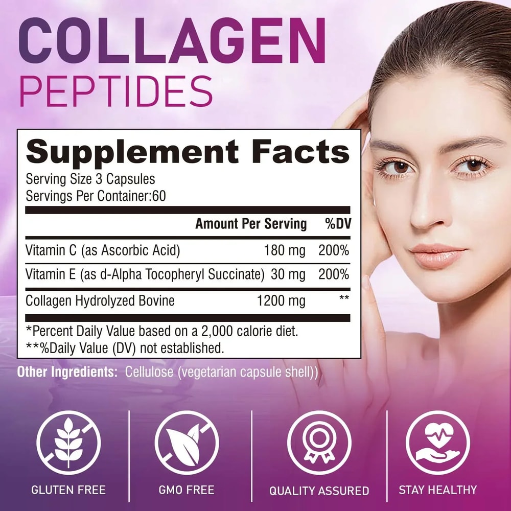 Premium Collagen Peptides Supplement AntiAging Hair Skin Nails Digestion And Joint Support Hydrolyz 1