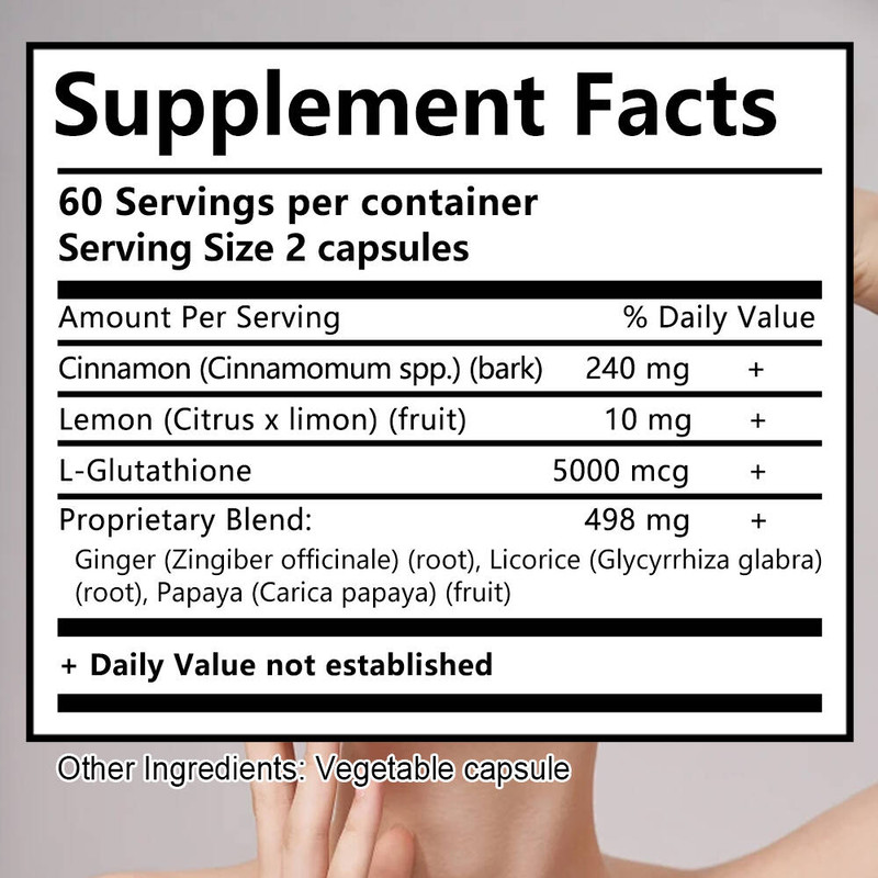 Advanced Multi-Collagen, Glutathione Supplement for Anti-Aging, Skin Radiance, Immunity Support, 120 Capsules