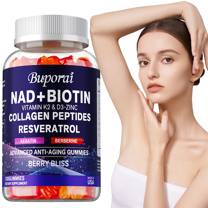 NAD Resveratrol Berberine  Biotin AntiAging Gummies Supports Cellular Energy Repair  Healthy Metabo 0