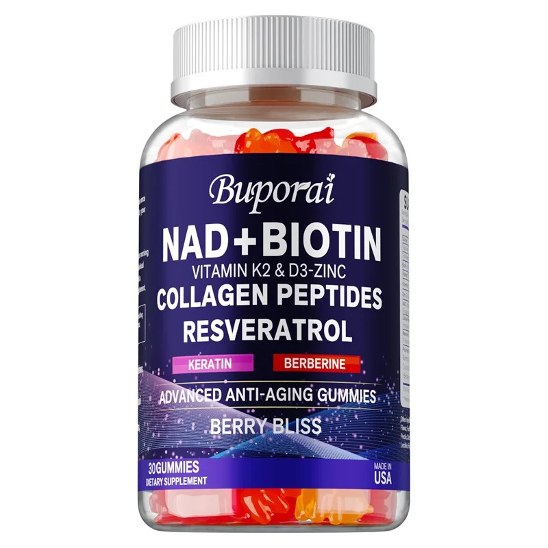 NAD Resveratrol Berberine  Biotin AntiAging Gummies Supports Cellular Energy Repair  Healthy Metabo 6