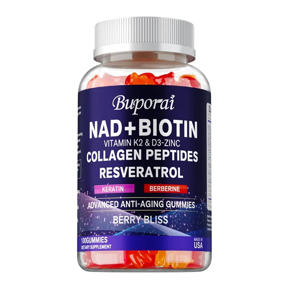 NAD Resveratrol Berberine  Biotin AntiAging Gummies Supports Cellular Energy Repair  Healthy Metabo 7