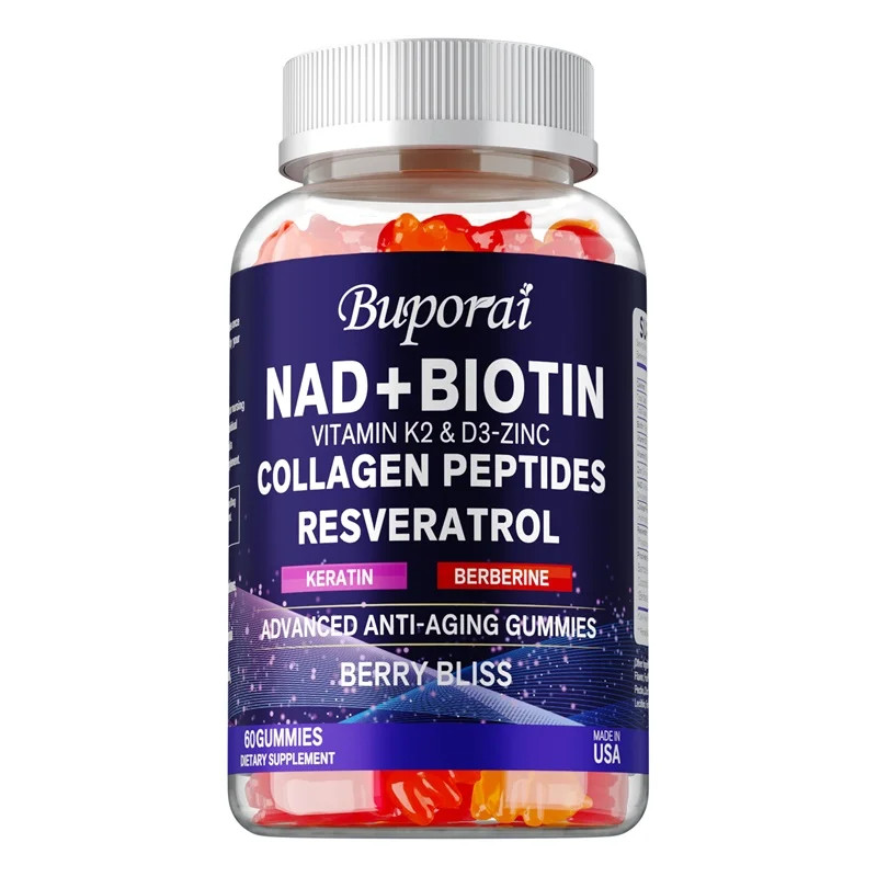 NAD Resveratrol Berberine  Biotin AntiAging Gummies Supports Cellular Energy Repair  Healthy Metabo 8
