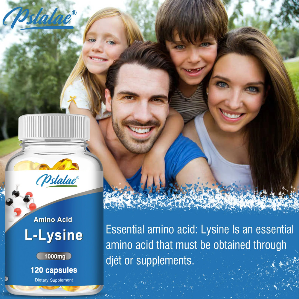 L-Lysine 120 Capsules, 1000mg Premium Supplement for Immune Support, Collagen Synthesis, Skin Health, Boosts Metabolism