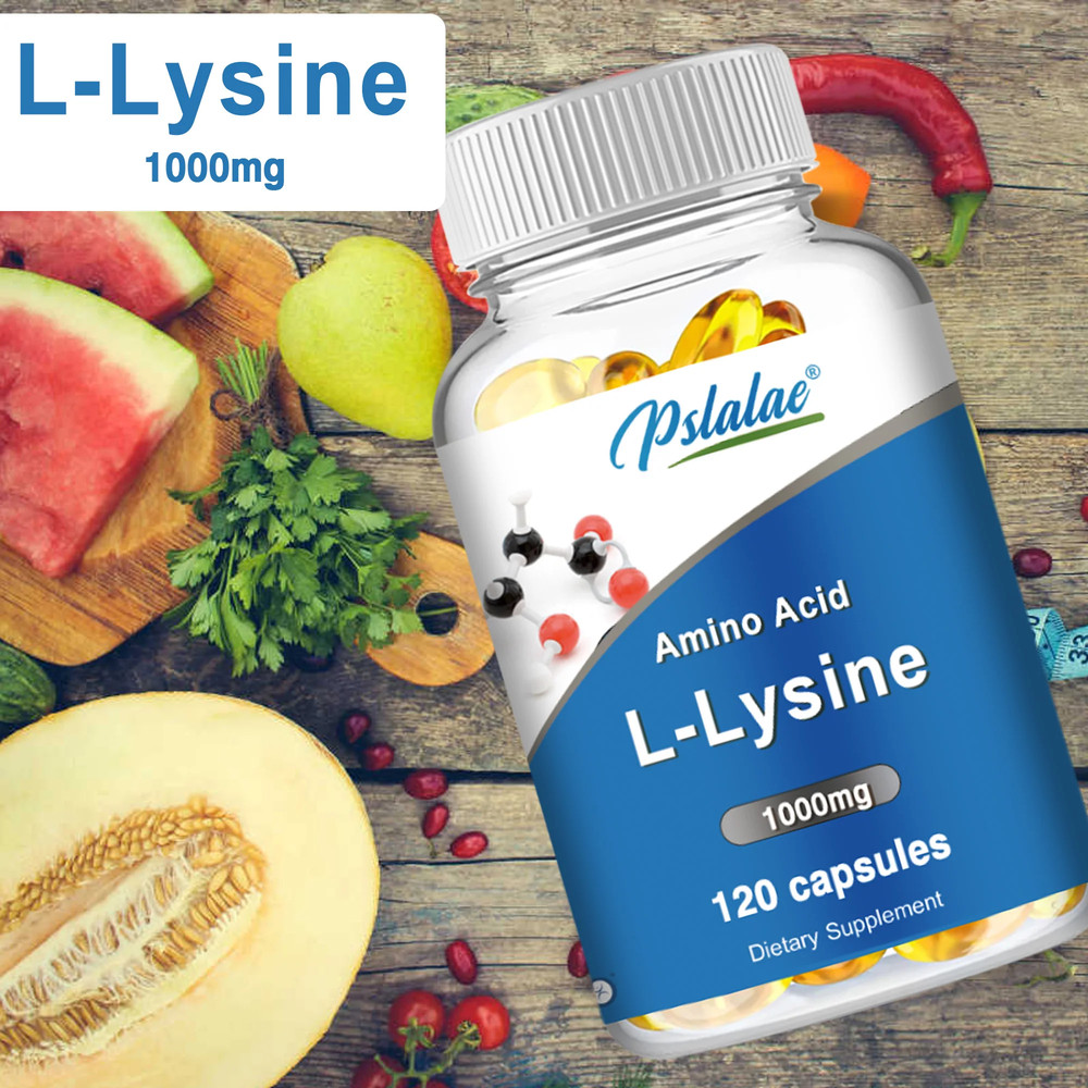 L-Lysine 120 Capsules, 1000mg Premium Supplement for Immune Support, Collagen Synthesis, Skin Health, Boosts Metabolism