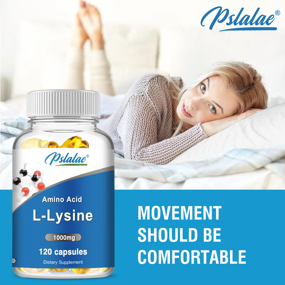 L-Lysine 120 Capsules, 1000mg Premium Supplement for Immune Support, Collagen Synthesis, Skin Health, Boosts Metabolism