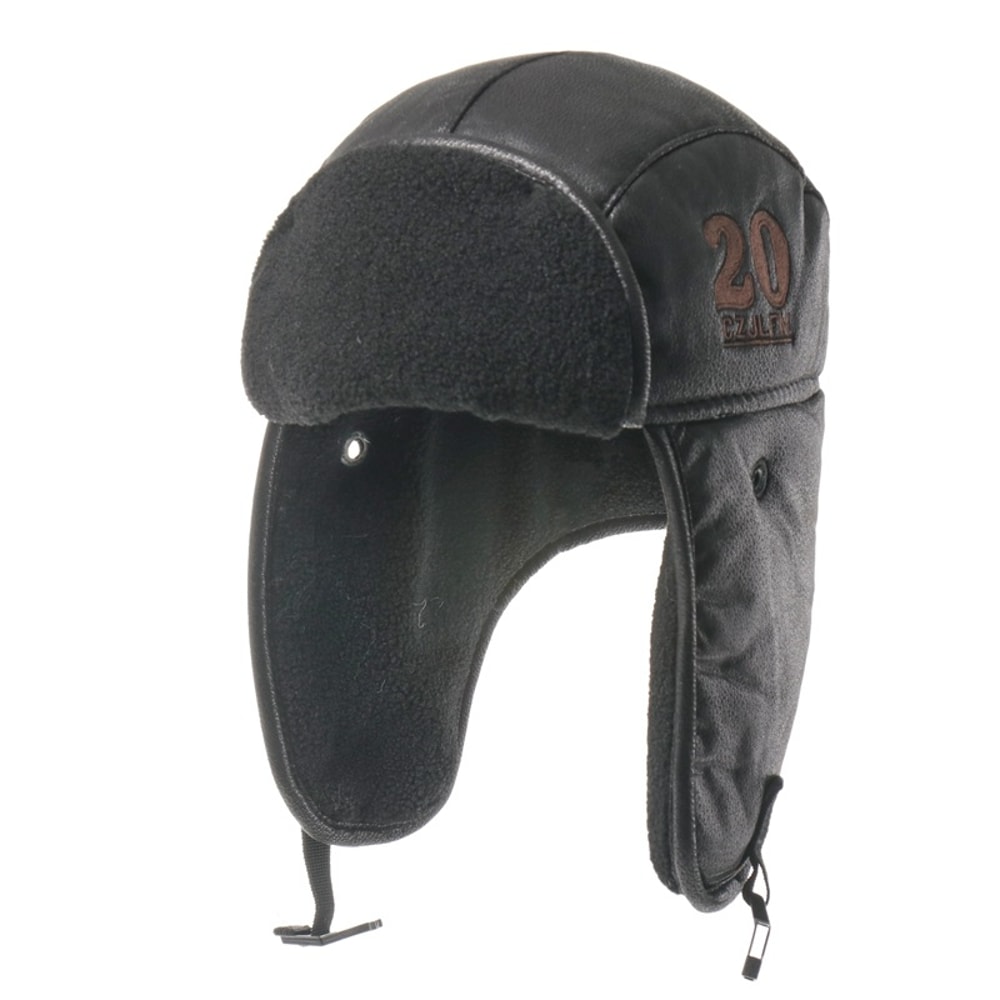 SupSindy Men Winter Bomber Hat With Goggles Warm Leather Pilot Ushanka Earflap Hat Motorcycle Windp