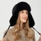 Womens Russian Caps Fur Winter Thickened Warm Knit Ushanka Earflap Pilot Hat Ski Snow Bomber Hat 17