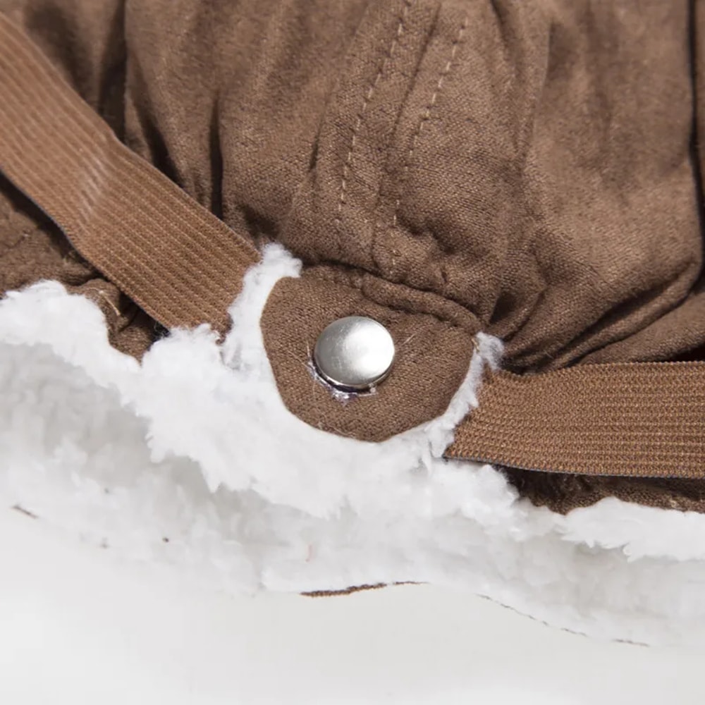 Winter Boys and Girls Pilot Hat Baby Knitted Plus Velvet Warm Hat with Lei Feng Earmuffs, Toddler Kids Hat