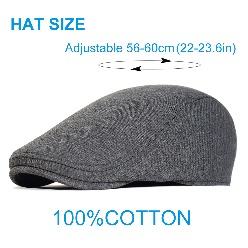 Retro Cotton Newsboy Caps Men Women Hat Casual Solid Beret Unisex Flat Driver Cap Vintage Soft Wait 2