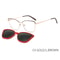 Women Metal Style Magnetic Polarizing Sunglasses Clip Set Cat Eye Spectacle Frame Myopia Eyeglass F 3