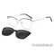 Women Metal Style Magnetic Polarizing Sunglasses Clip Set Cat Eye Spectacle Frame Myopia Eyeglass F 5